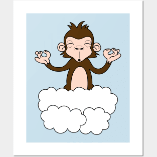 Meditating Monkey Posters and Art